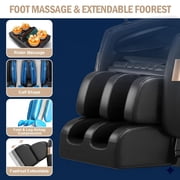 Massage Chair Full Body, Zero Gravity Massage Chair with 10 Fix Rollers, Heating, Foot Massage, Auto Modes, Bluetooth Speaker, Touch Screen Controller