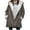 Gray, variant on Inleife Fashion Womens Warm Faux Coat Jackets Plus Size Solid Long Sleeve Fall Winter Outerwear Button Tops