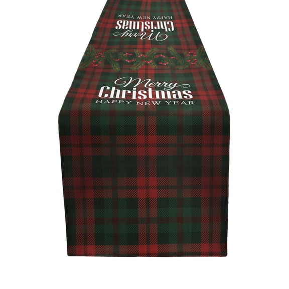 Christmas and Holiday Table Runners Colorful Festive Polyester Chenille Dining Table Decor