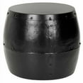 thumbnail image 2 of SAFAVIEH Hogan 14.5 in. H Contemporary Traditional Iron Drum Stool, Black, 2 of 3