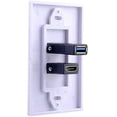 thumbnail image 5 of HDMI USB 3.0 Organization Wall Plates Panel,Audio Video Wall Face Plate Panel, 5 of 5