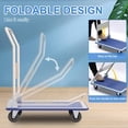 thumbnail image 2 of Bingirl Chariot Pousse-Pousse Pliable Robuste avec Roues Pivotantes à 360 Degrés : Capacité de Charge de 286 Lb pour le Chargement et le Rangement (Bleu), 2 of 6