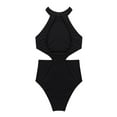 thumbnail image 4 of iiniim Kids Girls One Piece Sleeveless Halter Cutout Waist Backless Ballet Dance Gymnastic Leotard, 4 of 6
