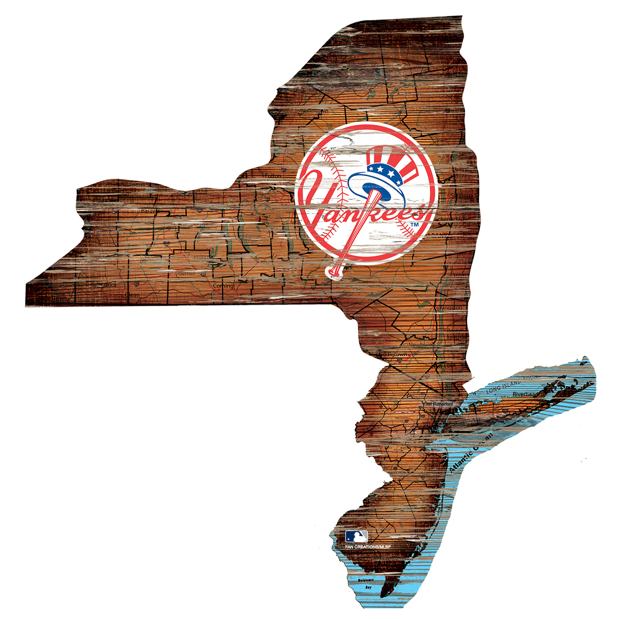 Fan Creations Cleveland Indians 12 Mini Roadmap State Sign