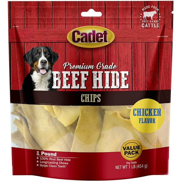 IMS Trading Gourmet Dog Treats, Rawhide Chips, Chicken, 1 Lb.
