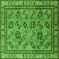 thumbnail image 1 of Ahgly Company Indoor Square Oriental Green Traditional Area Rugs, 3' Square, 1 of 4