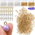 thumbnail image 2 of 300/600 piezas de mini tornillos colgantes, pequeños alfileres con forma de ojo, gancho para llavero, accesorio para hacer joyas, pulseras y collares, 2 of 5