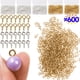 thumbnail image 2 of 300/600 piezas de mini tornillos colgantes, pequeños alfileres con forma de ojo, gancho para llavero, accesorio para hacer joyas, pulseras y collares, 2 of 5