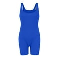 thumbnail image 4 of BLTIBY Tank Top Bodysuit for Women U Neck Solid Color Shorts Jumpsuit Tummy Control Seamless Shapewear Fashion Comfy Bodysuits Blue M, 4 of 5
