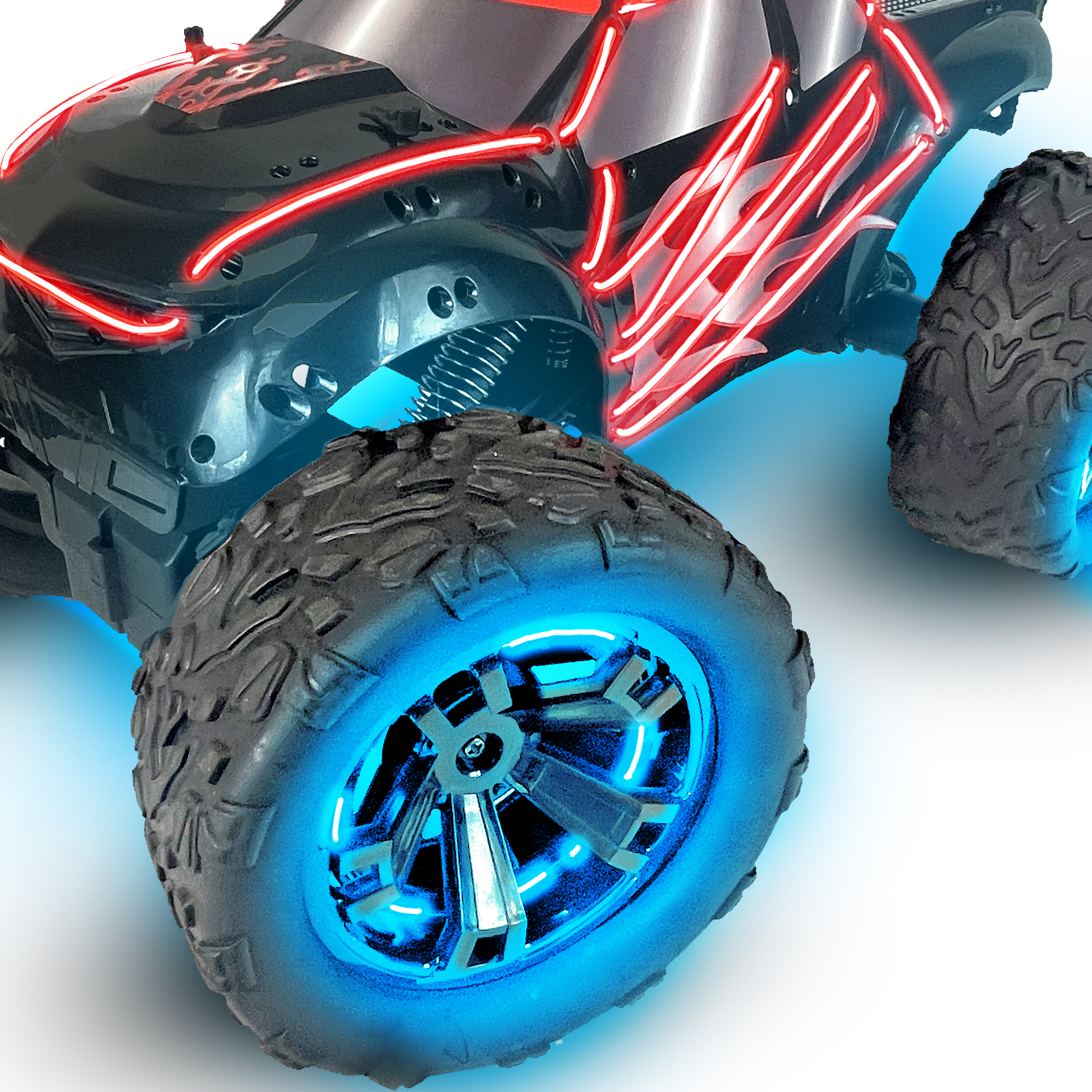LumiTEK™ R/C - Neon Giant Truck - Customizable LED Piping- 2.4 GHz 1:10 Scale Remote Control Car - Ages 8+ - image 4 of 7