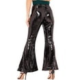 thumbnail image 3 of Xuanfei Women Sequin Sparkly Party Club Night Flare Long Pants, 3 of 6