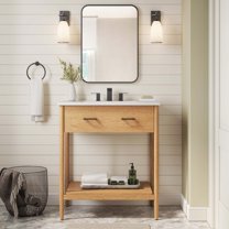 Modway Zaire 30" Bathroom Vanity Cabinet (Sink Basin Not Included) in Natural