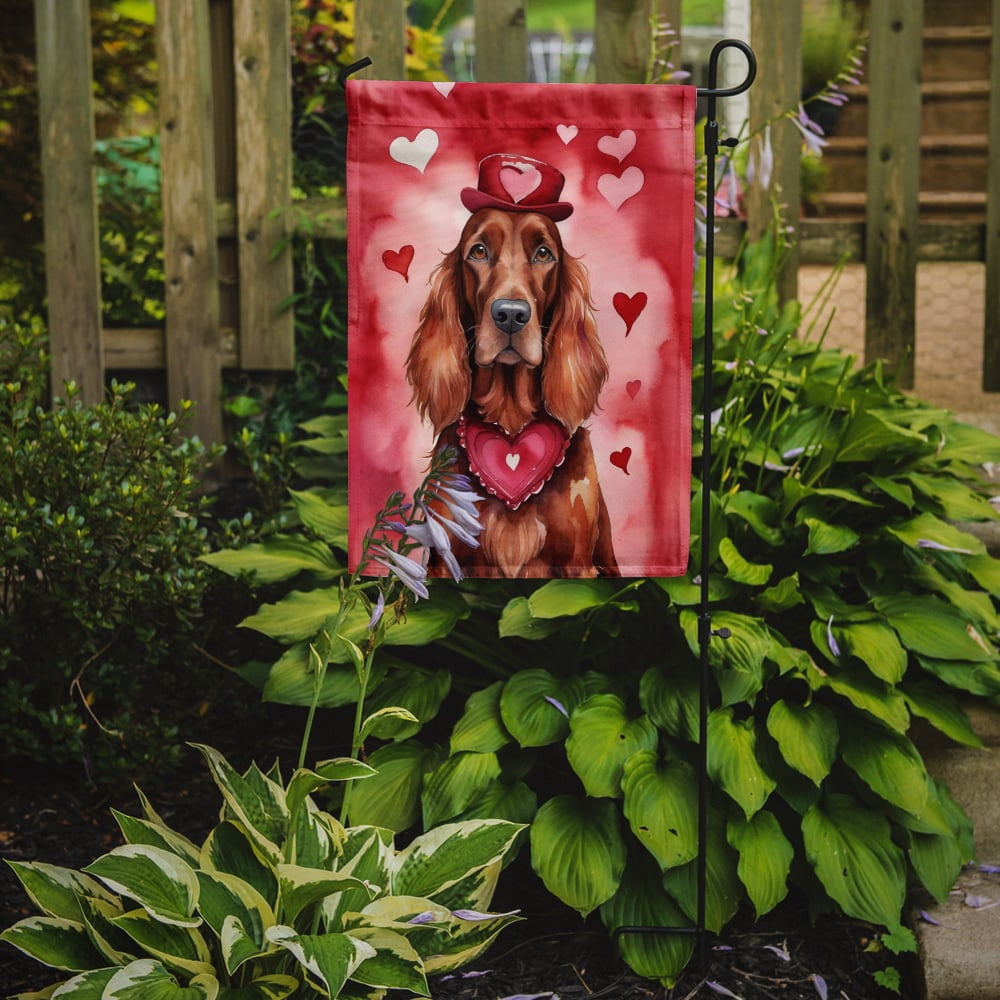 Irish Setter My Valentine Garden Flag 11.25 in x 15.5 in