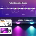 thumbnail image 6 of Outdoor Lights for House, Permanent Outdoor Lights, 50FT RGBIC Eaves Lights with App/Remote Control, IP67 Christmas Lights Outdoor Waterproof String Lights for Halloween Party House Roof Garden, 6 of 10
