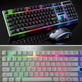 thumbnail image 4 of Colorful LED Gaming Keyboard + Mouse Set 3D Anti-slip Wheel Suspended Keyboard Design Computer Set, Mechanical Feel Backlit Keyboard And Mouse Set Installed For Game Player (17.2*5*1.2 in, Black), 4 of 8