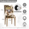 thumbnail image 6 of Xoenoiee Aztec Highland Cattle Sunflower Print Chair Covers for Dining Room, Stretch Dining Chair Covers, Parsons Chair Slipcover, Removable Washable Chair Protector for Hotel Restaurant, 1 Set, 6 of 7