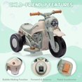 thumbnail image 7 of NEILA 6V 15W Kids Motorcycle with Bubble Function Battery Powered Ride on Motorbike Toy With LED Headlights, Music, 3 Wheels Kids Ride On Bubble Motorbike,for Kids Ages 3+ Boys Girls Beige, 7 of 7