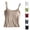 Khaki, variant on Women Built-In Bra Tank Tops Sleeveless Soft Classic Built-In Bra Tank Pilates Gym Activewear Wirefree Support Sleeping Traveling Cami Undershirt