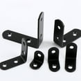 thumbnail image 4 of DIALLY 20Pcs Stainless Steel 90 Degree Corner Braces Black Right Angle Brackets for Wood Furniture Repair, 4 of 8