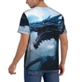 thumbnail image 2 of Uemuo Blue Thunder Storm Dragon Print Mens Polo Shirts Baseball T-shirt Performance Short Sleeve Golf Shirt Moisture Wicking Athletic Casual Collared T-Shirt-Medium, 2 of 7