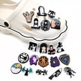thumbnail image 1 of 20 3D clog sandal ornaments (Wednesday Addams), shoe charms, 1 of 5