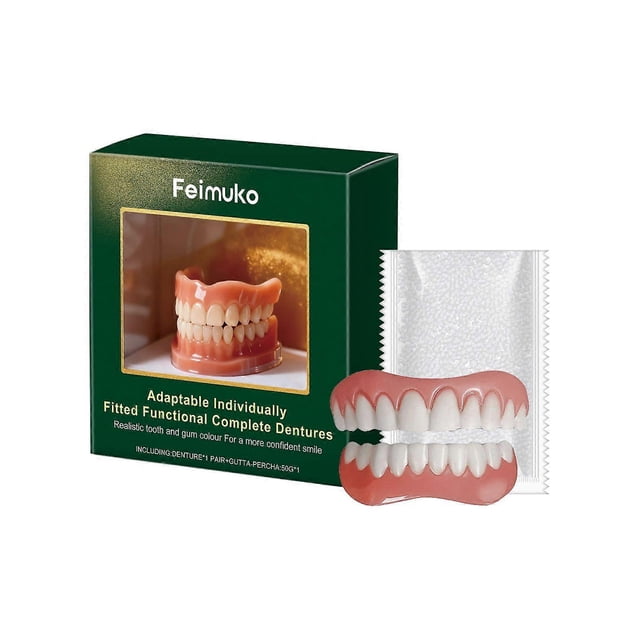 Feimuko Denture Fitting Kit: Denture decoration kit to enhance smile aesthetics with comfortable materials