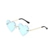 thumbnail image 1 of Sonducket Gafas de sol con forma de corazón para mujer, traje de senderismo y acampada, gafas de protección solar, gafas para fiesta, banquete, Lentes Dorado Azul Claro, 1 of 6