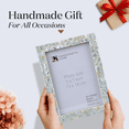thumbnail image 3 of Home Mother of Pearl Picture Frame 5x7, Decorative Photo Frame Picture Frame for Tabletop or Wall, Thick Picture Frame for Home Wall Decor, Office Desk, 3 of 7