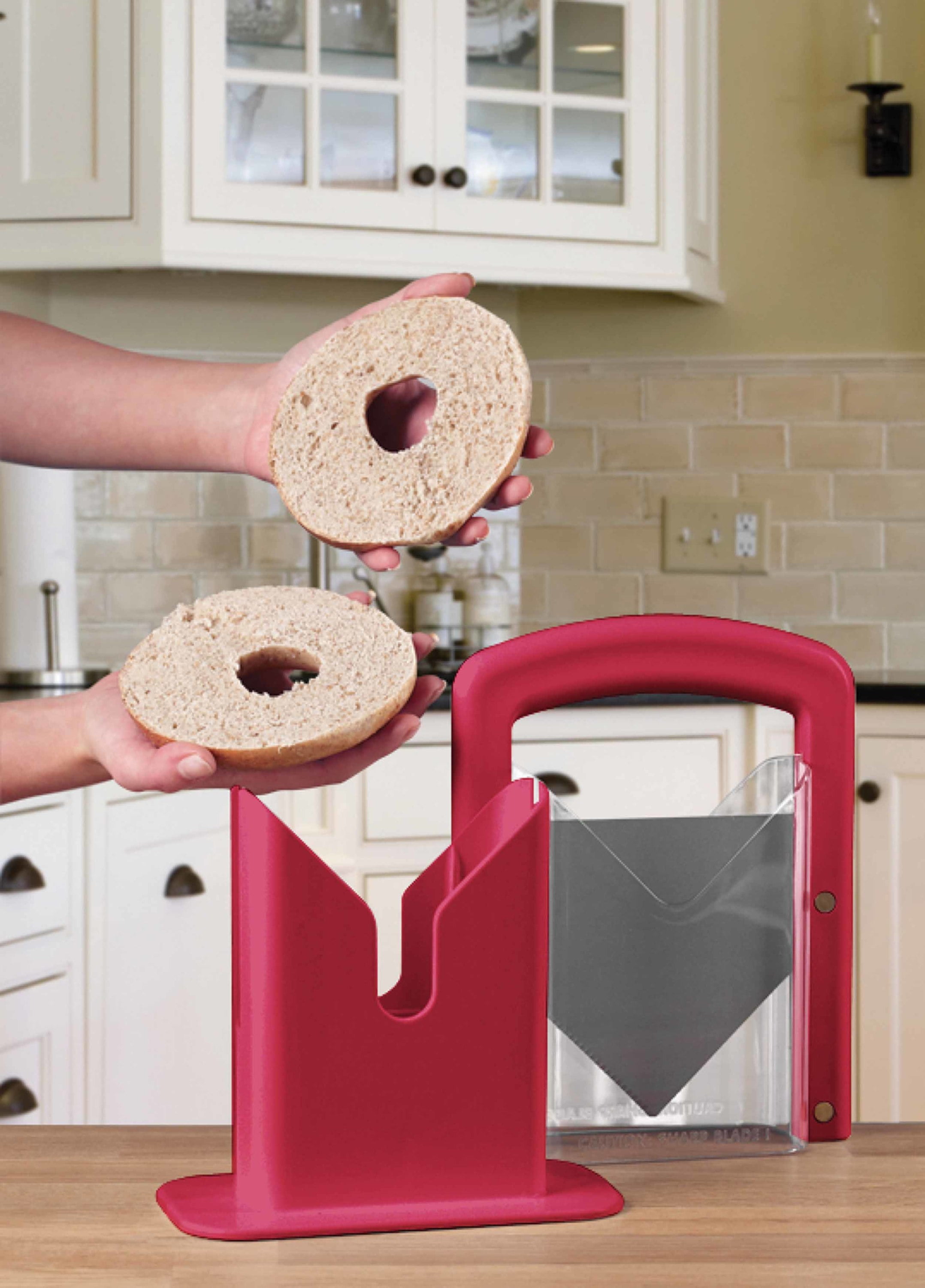 Aqua Sky 9.25inch Hoan Bagel Guillotine Slicer Small Appliances Home