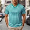 thumbnail image 2 of CONZONE Carnival Men's T-Shirts Short Sleeve T Shirts for Men Casual Crew Neck Striped Lightweight Tees Soft Cozy Athletic Tops, 2 of 8