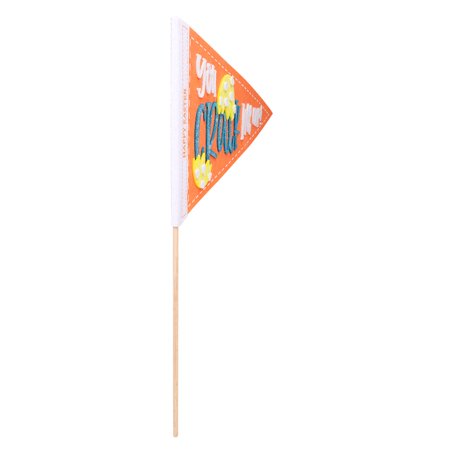 Way to Celebrate Easter You Crack Me Up! Orange Felt Pennant on a Stick, 18"