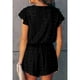 thumbnail image 1 of Mono De Punto Suelto Elegante Con Cuello En V Manga Corta Suave Para Fiesta En La Playa Para Mujer ANGGREK Ropa, 1 of 6
