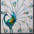 thumbnail image 5 of DecMode Black Eclectic Metal Fireplace Screen with Colorful Peacock Detail and Iron Frame, 48"W x 32"H, 5 of 14