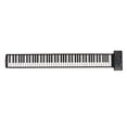 thumbnail image 3 of Piano Enrollable de 88 TeclasMIDI Eléctrico Portátil Sensible Al Tacto para Principiantes con 128 Tonos 128 Ritmos y Grabación Edición Reproducción Diseño Enrollable, 3 of 8
