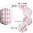 thumbnail image 5 of Pink White Plaid Shower Curtains for Bathroom Waterproof Fabric Bath Curtains Decor Bath Tub Curtain Buffalo Pastoral Check Geometric Farmhosue Decorative Shower Curtain Sets with Hooks, 72x72 Inch, 5 of 6