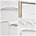 thumbnail image 6 of White Serenity Heavily Textured Hand Painted White Framed Canvas Wall Art, 6 of 12