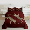 thumbnail image 2 of Manfei Kawaii Leopard Cheetah Bedding Comforter Set, Fashion Wildlife Print Twin Comforter Sets, Teens Adult Men Women Reversible Bedding Set, Luxury Bedroom Decor, 2pcs, 2 of 8