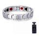 thumbnail image 1 of Nueva pulsera de acero inoxidable antirronquidos con terapia magnética para hombres, joyería para hombres, pulsera ajustable de plata, 1 of 5