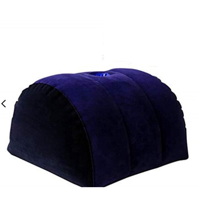 Almohada de piernas flocada, cojín inflable triangular de PVC para pies, sofá para exteriores, almohada de masaje para pies que alivia la fatiga