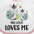thumbnail image 4 of Inktastic Zebra My Vovo Loves Me Boys or Girls Baby Bib, 4 of 4