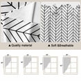 thumbnail image 5 of White Geometric Swag Valances for Windows, Kitchen Curtains 36 Inch Length 2 Panels Set, Modern Minimalism Black Striped Lines Short Curtains for Small Windows Rod Pocket Cafe Curtains Drapes 28"x36", 5 of 8