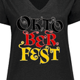thumbnail image 4 of Inktastic Oktoberfest German Flag Colors Women's Plus Size V-Neck T-Shirt, 4 of 5