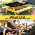 thumbnail image 6 of Basketball Table Cloths for 4 Foot Rectangle Tables, Modern Funny Minimalist Sports Patio Waterproof Elastic Fitted Tablecloths, Washable Rectangular Table Cover for Camping, 6 of 8