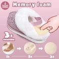 thumbnail image 4 of Kids Plush Fuzzy Slippers for Toddler Boys & Girls, Soft Warm Winter House Shoes, Non-Slip Thick Sole Bedroom Slides for Little Kid & Big Kid, 4 of 7