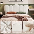 thumbnail image 6 of Pinmoco Upholstered Headboard for Queen Beds, Height Adjustable Cloud-shaped Headboard, No-Tools and No-Drill, Starry Beige, 6 of 8