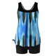 thumbnail image 5 of Modesto Trajes de Baño para las Mujeres Multicolor Gradiente Impresión de Espalda Recorte, Pantalones Cortos de Cintura Alta Y Sling Top para la Playa, la Piscina Y las Vacaciones, 5 of 6