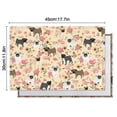 thumbnail image 5 of Pugs and Pioneer Flower Summer Placemats Table Placemats Set Of 6-Linen Kitchen Washable Placemats Table Mats 11.8"x17.7"Non-Slip Heat Resistant, 5 of 5