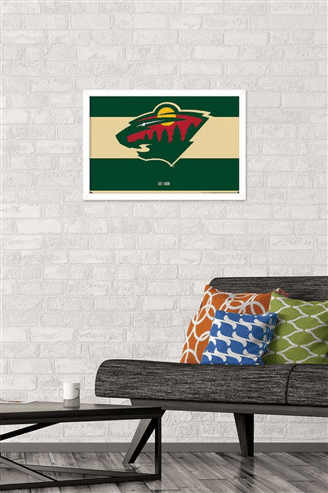 NHL Minnesota Wild - Logo 21 Wall Poster, 14.725" x 22.375", Framed