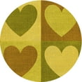 thumbnail image 1 of Ahgly Tapis Rond Lavable en Machine Intérieur Transitionnel Bisque Foncé Marron, 5 Pieds Rond, 1 of 7