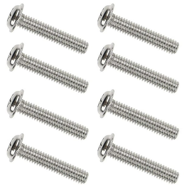 60 piezas M4 X 30 mm tornillos de máquina de cabeza cruzada redonda tornillo de máquina de cruz de plata para fijar Furni